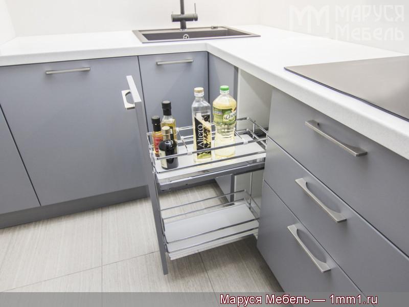 Кухня белый верх серый низ: Выдвидная кухонная корзина