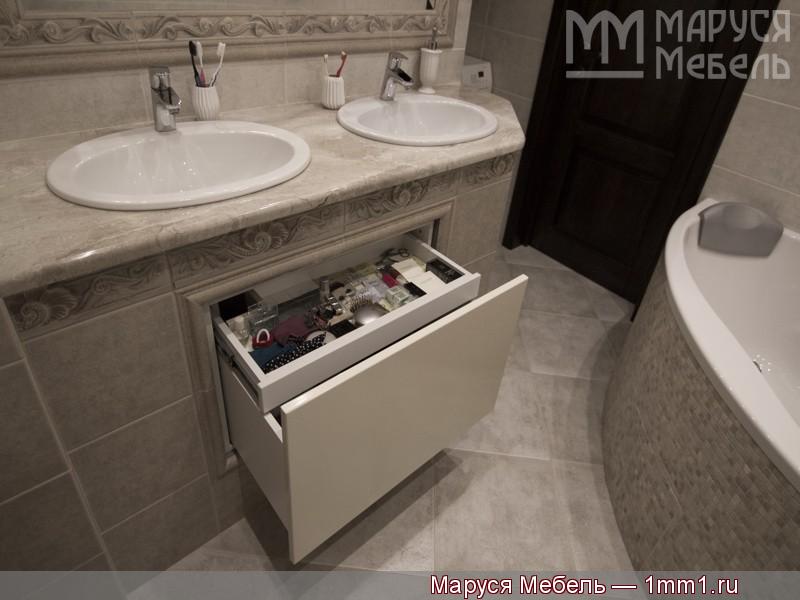 Ящики для ванной: Раковины с выдвижным ящиком