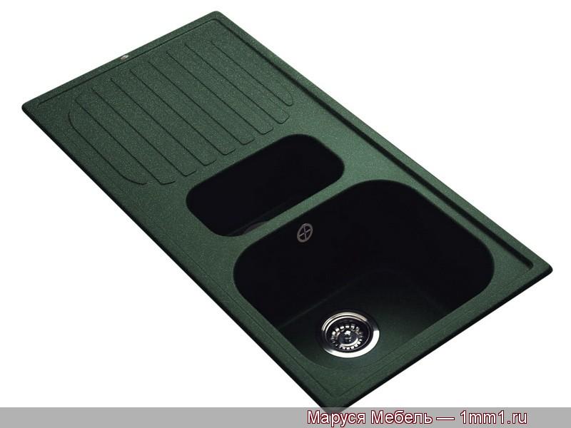 Каменные мойки: 4 Мойка Torino 1.5 3,5x2 Green (box)  Тёмно-зелёный