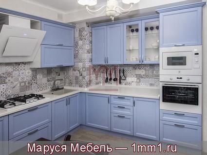 Интерьер голубой кухни: Фото голубой кухни в интерьере