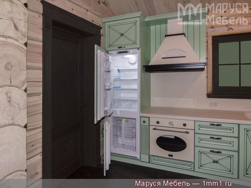 Кухня для Безрукова Сергея: Открытый встроенный кухонный холодильник