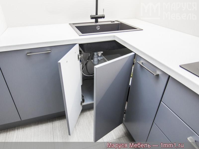 Кухня белый верх серый низ: Угловой стол под мойку