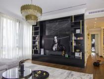 Модная стенка с латунью