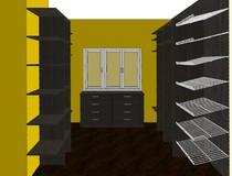 П-образная гардеробная