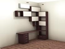 Стол с ящиками и полками