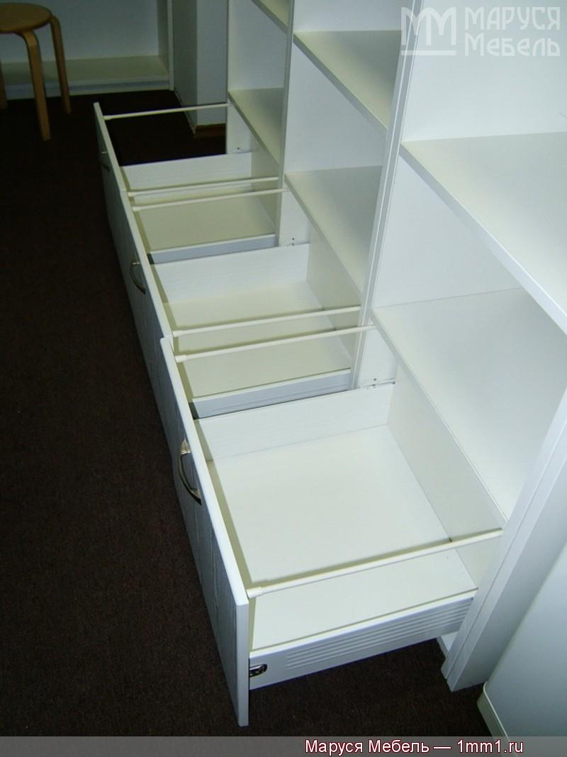 Мебель для офиса: Стеллаж с ящиками