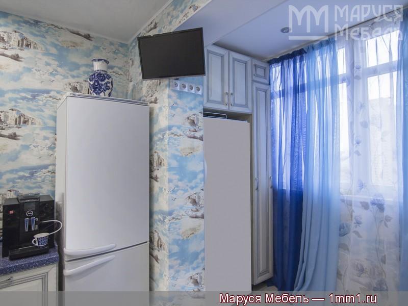 Кухня синяя белая: Кухонные холодильники