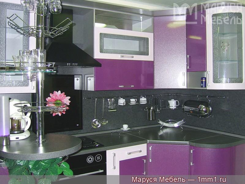 Кухня фиолетовых тонов: Красивое сочетание двух цветов фасадов