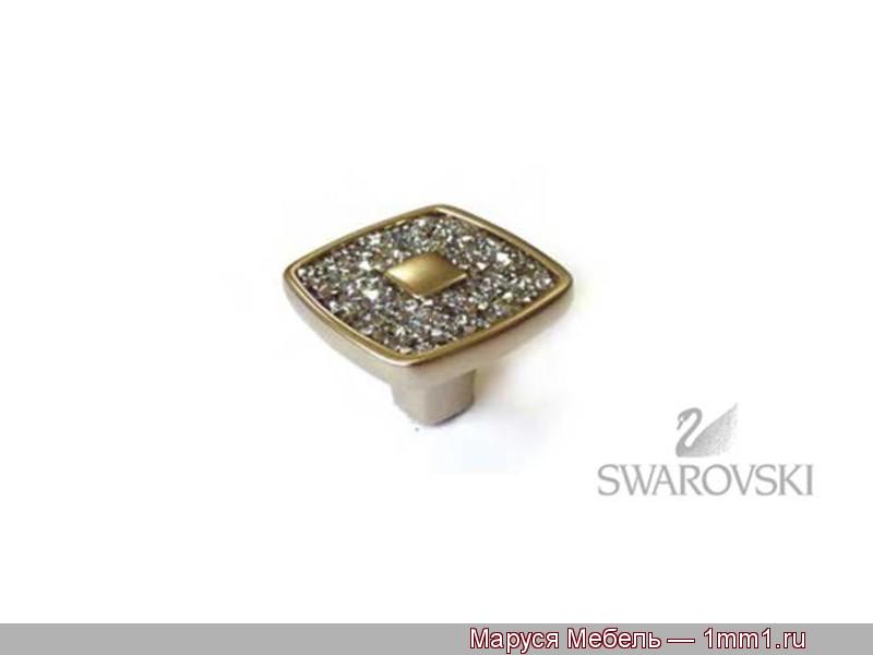 Ручки с кристаллами: Ручки металл никель с кристаллами Сваровски (Swarovski), кнопка.