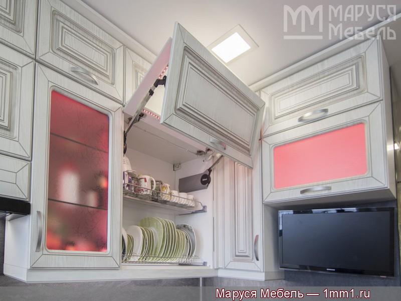 Кухня высокие шкафы: Шкаф-сушка с подъёмным механизмом