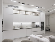 Кухни МДФ эмаль вертикальная волна